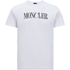 Moncler Wit Tops Moncler T-shirt À Logo - Zwart