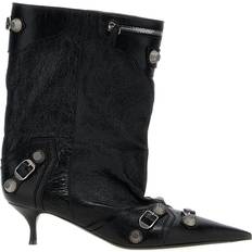 Balenciaga Dame Støvler Balenciaga Studded Læder Ankelstøvler Dame - Sort