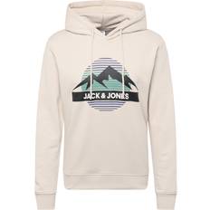 Jack & Jones JJ Peak Hoodie Men - Ecru