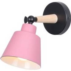 Pink Wall Lights Norcks Modern Wood Lamp Minimalist Wall Sconce E27 Pink Wall light