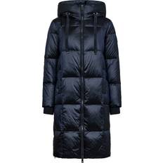 Mos Mosh Down Coats, female, Blue, Metallic Down Jacket with Quilted Design