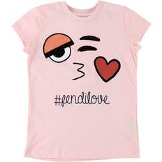 Kids T-shirt Rosa m. Ansikte år (140) T-shirt