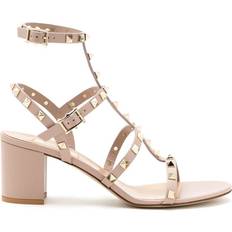 Valentino Garavani Rockstud Caged 60 Leather Ankle Strap Sandal