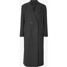 Ull Kåper & Frakker Selected Josephina Wool Coat Volcanic Ash Melange