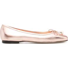 Jimmy Choo Pink Low Shoes Jimmy Choo Elme Flat Metallic Leather Ballet Flats 36½