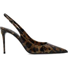 51 ½ - Dame Pumps Dolce & Gabbana Leopard Print Slingback Pumps Brown 1/2