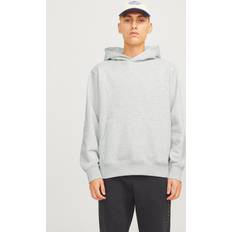 Herr - Hoodies - Vita Tröjor Jack & Jones Enfärgat Hoodie Grå