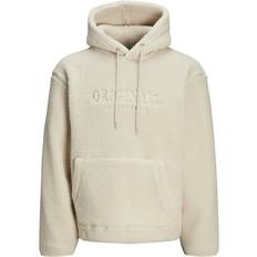 Jack and jones hoodie Jack & Jones Printed Fleece Sweatshirt - Beige/Oatmeal