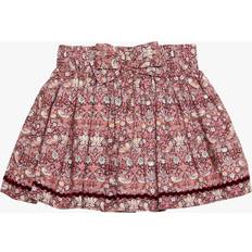 Trotters Kids' Strawberry Thief Ric Rac Skirt, Plumstrawberry