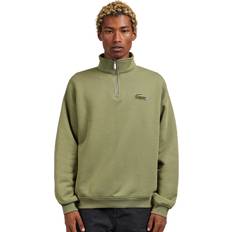 Lacoste Suéteres Lacoste Loose Fit Zip Neck Badge Accen - Bmy Khaki