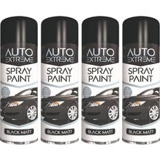 Rapide 4 x 250 ml Auto Extreme Black Matt Spray Paint