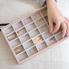 Stackers Jewellery Boxes Stackers Classic Trinket Layer Blush Pink Classic 25 Section