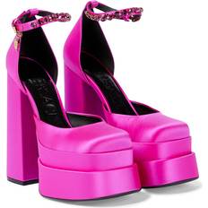 Versace Mary Jane Medusa Aevitas in satin Fuchsia