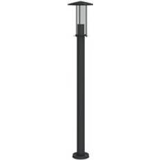 Silver Floor Lamps vidaXL Outdoor 100 cm Black Stainless Steel Floor Lamp