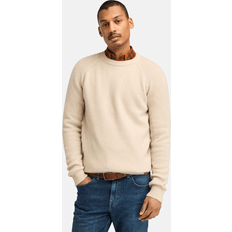 Timberland Beige Överdelar Timberland Raglan Sleeve Crew Neck Sweater Ullpullover Färg beige