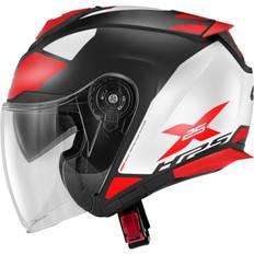 Givi Motorcycle Helmets Givi X.25 Target, Jethelm Schwarz/Weiß/Rot