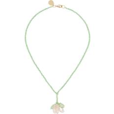 Green Necklaces Simone Rocha Pink & Green Cluster Flower Necklace Nude/Mint UNI