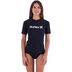 XS Rash Guards & Base Layers Hurley Womens One & Only Short Sleeve UV Rashguard Black