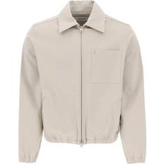 Ami Paris Man Buitenkleding Ami Paris Jack Met Geborduurd Logo - Beige