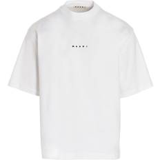 Marni Centre Logo Cotton T-Shirt - Lily White