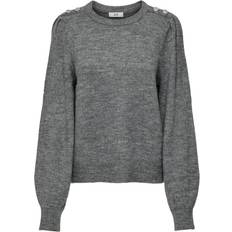JDY Sweatere JDY Elanora Striktrøje, Dark Grey Melange