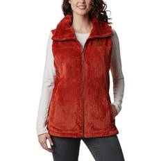 Vests Columbia Women's Fire Side Sherpa Vest, Dark Sienna Stripe, 2X Plus