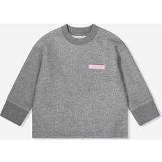 Palm Angels Kids Lurex open-back sweatshirt kids Cotton/Polyamide/Polyester Grey