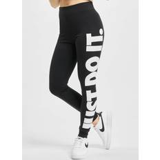 Korkea Vyötärö - Nainen Sukanvarret Essential Graphic Leggings - Musta/Valkoinen