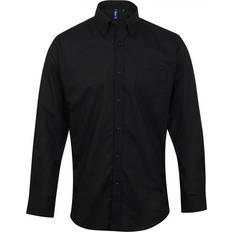 Clothing Premier Mens Signature Oxford Long-Sleeved Shirt (Black)