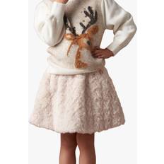 24-36M Skirts Children's Clothing Angel & Rocket Kids' Cecile Faux Fur Skirt, Taupe