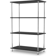 Montana QS Free 300000 Reol 109.9 x 73.4 x 38 cm Black/Chrome Reolsystem