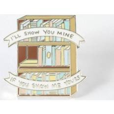 Enamel Brooches I'll Show You Mine, If You Show Me Yours Bookcase Enamel Pin