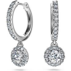 Swarovski 18k Earrings Swarovski Eternity drop earrings, Lab-grown diamonds 1.1 ct tw, Round cut, 18K white gold White