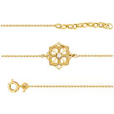 Altesse [Q7954] Guldpläterat armband 'Sissi' vitguld 14x14 mm