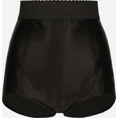 Dolce & Gabbana Vrouw Onderbroeken Dolce & Gabbana Silk Satin Stretch Marquisette Shorts Black