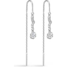 Studio Z Tangled Zircon Earchains - Silver Sterling