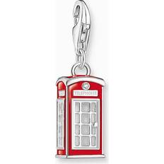 Thomas Sabo Silver London Telephone Box Charm red/silver