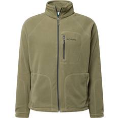 Beige - Giacca da esterno Giubbotti Columbia Fast Trek II Full Zip Fleece Stone Green Male