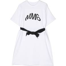 Elastane Dresses MM6 Maison Margiela T-shirtjurk Met Logoprint - Wit