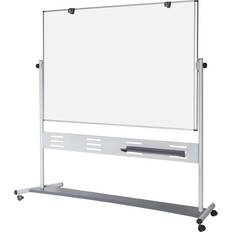Grey Whiteboards Inbox Zero Evolution Revolver Magnetic Lacquered Steel Whiteboard 203 cm H x 130 cm L x 60 cm D - Grey