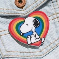 Multicoloured Brooches Peanuts Rainbow Pin Badge