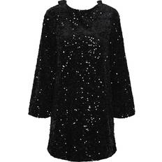 Pieces Kam Sequin Mini Dress - Black