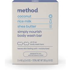 Method Bar Soaps Method Bar Soap Simply Nourish Rice Milk + Shea Butter Notes 2 Bars 5 oz Each