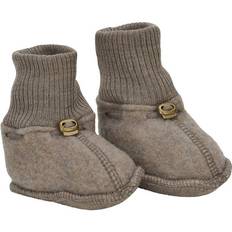 Beige Lær at gå-sko Børnesko Mikk-Line Wool Footies - Melange Denver