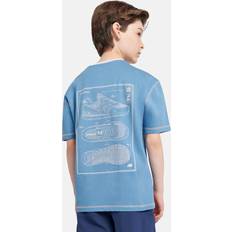 New Balance Jungen 574 Diagram Tee in Blau, Cotton Jersey, Größe 12-13 jahre