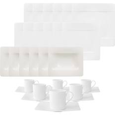 Teller-Sets Villeroy & Boch Modern Grace Kombiservice 30-teilig Geschirr Set Weiß - 2,5 cm Teller-Set