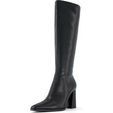 Bershka Boots Bershka Pointed Toe Calf Length Heeled Boots - Black