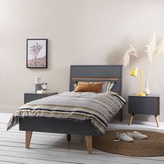 Noa and Nani Otto Single Bed Frame In Silk Grey - One Size
