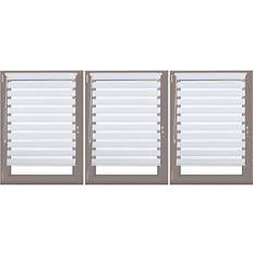 Jalousien Relaxdays 3er Set Doppelrollo Klemmfix 110x150 cm - Weiß