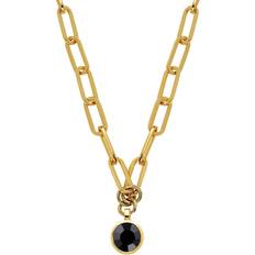 Guldbelagt - Rustfri stål Halskæder Dyrberg/Kern DYRBERG/KERN LISANNA HALSKÆDE 450089 (Gold, Black, ONESIZE)